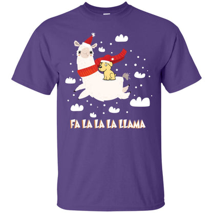 Fa La La La Llama With Labrador X-mas Gift Shirt Purple