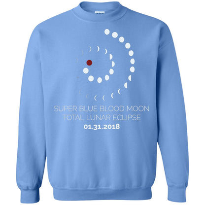 Super Blue Blood Moon Total Lunar Eclipse 2018 T-shirt Carolina Blue