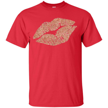 Rose Gold Lipstick Kiss Shirt Red