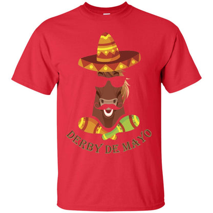Derby De Mayo Kentucky Horse Race Sombrero Mexican T-shirt Red