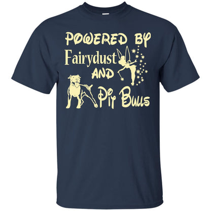 Powered Up Fairydust And Pit Bulls Dog Lover Shirt Navy