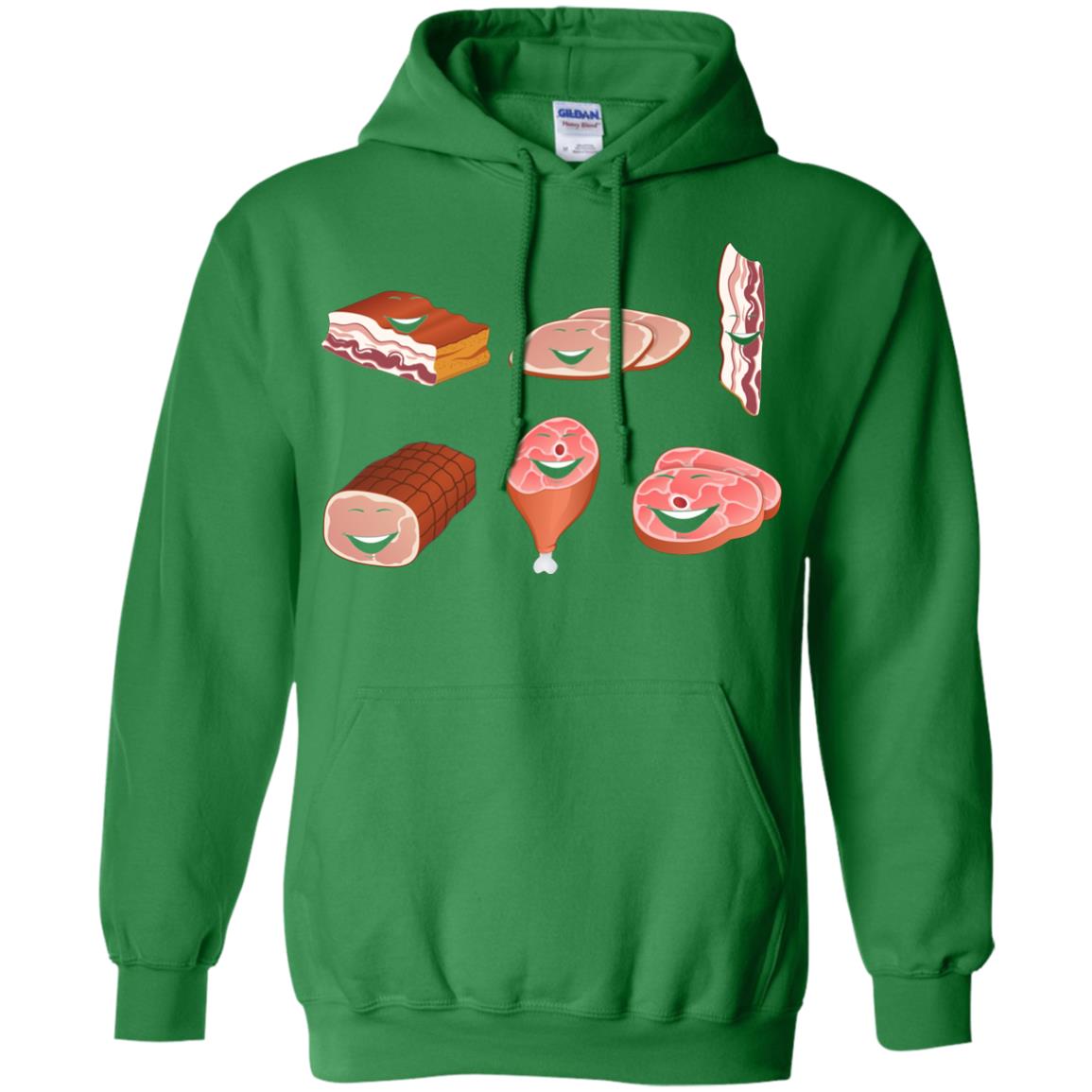 Funny Bbq T-shirt Meat Family Irish Green