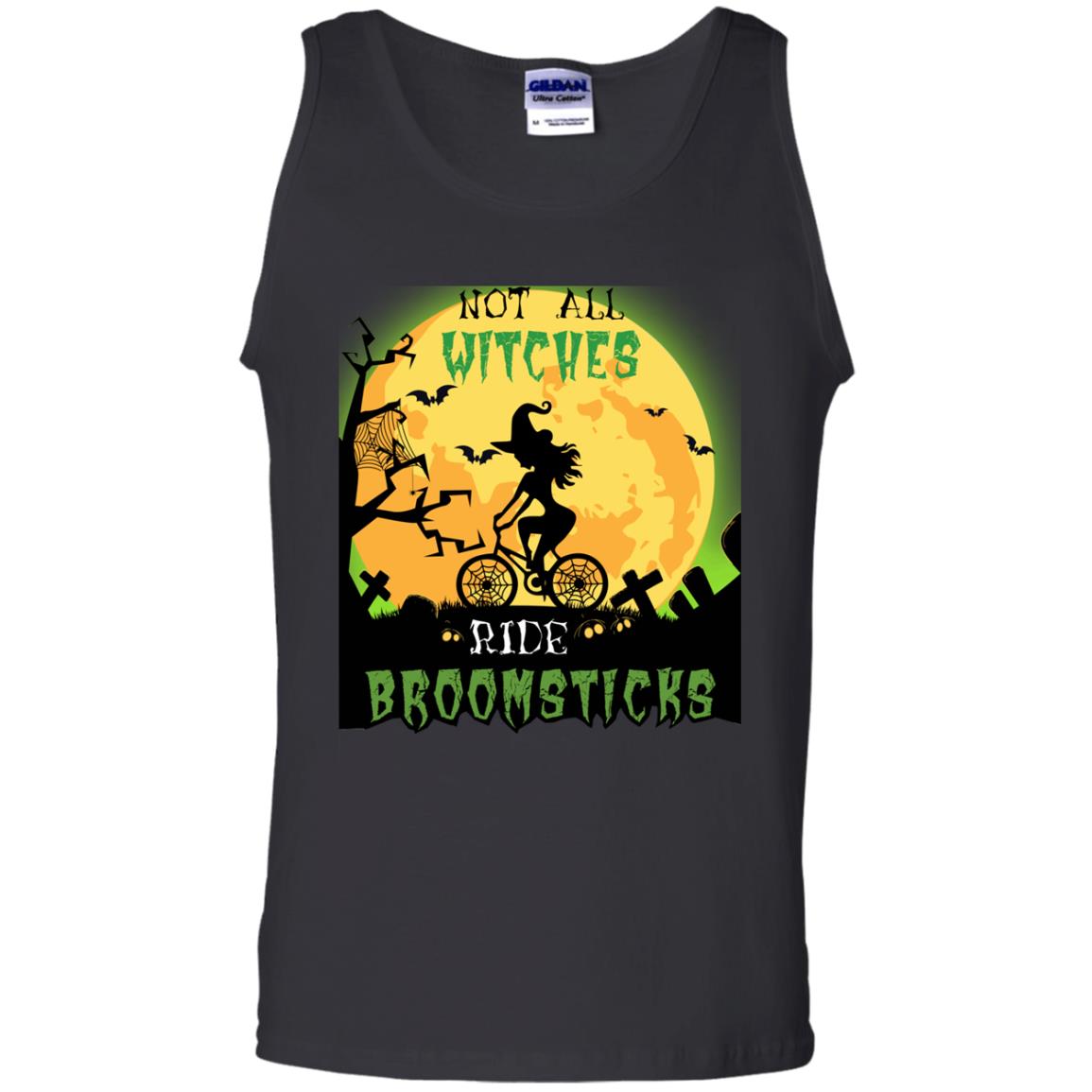 Not All Witches Ride Broomsticks Witches Ride A Bicycle Funny Halloween Shirt Black