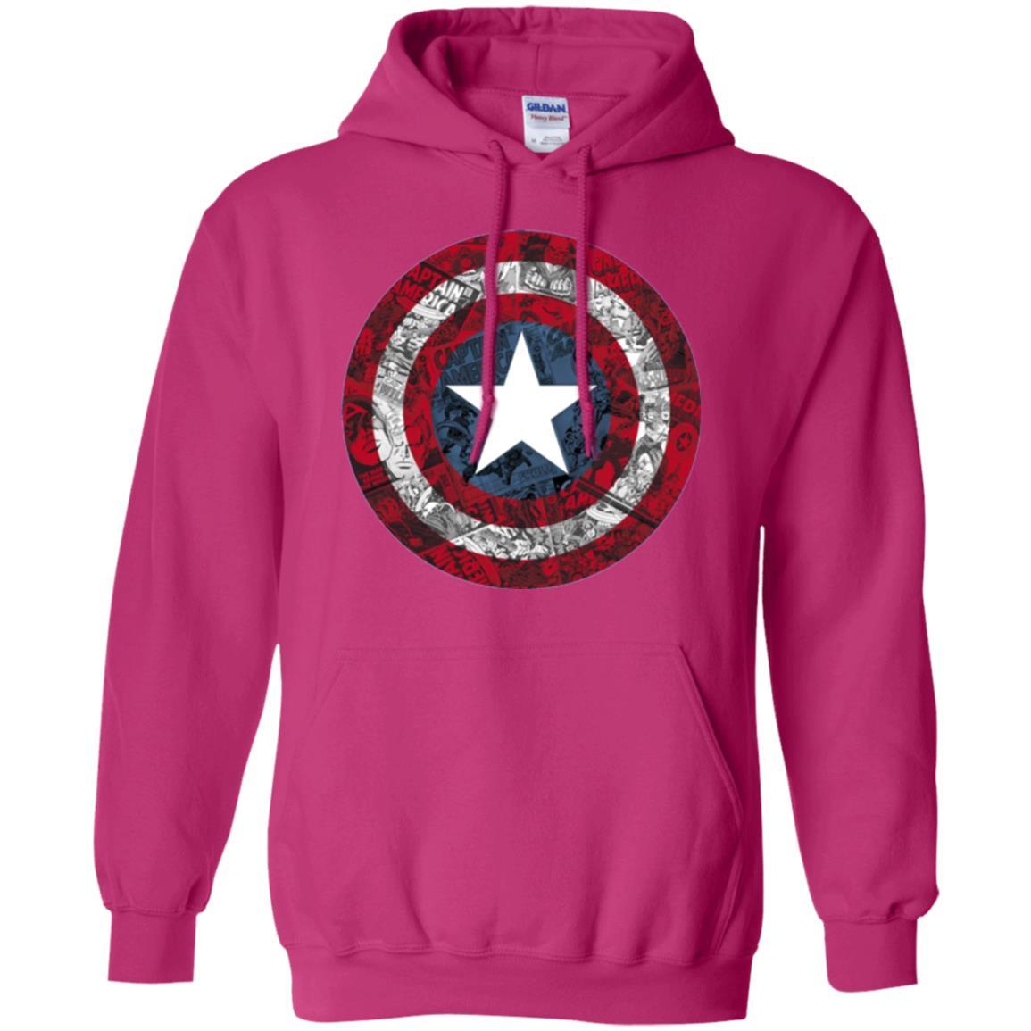 Film T-shirt Captain America Avengers Shield Comic Graphic Heliconia