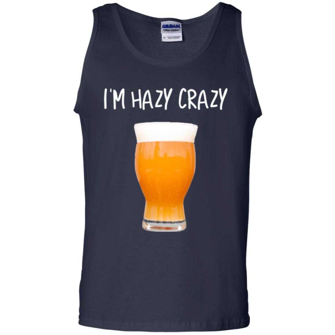 Funny Craft Beer Tshirt I_m Hazy Crazy Navy