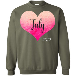 Pregnancy Reveal Announcement Party July 2019 ShirtG180 Gildan Crewneck Pullover Sweatshirt 8 oz.