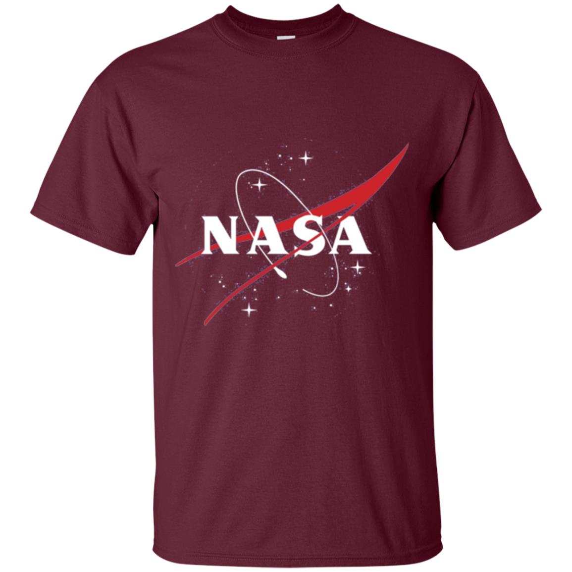 Nasa Full Blue Logo Graphic T-shirt Maroon