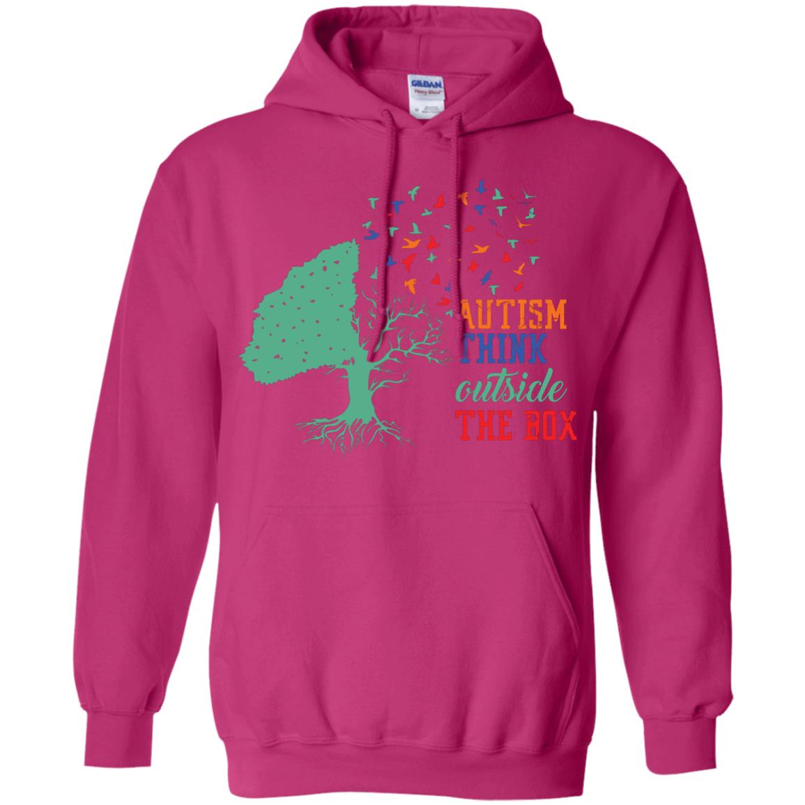 Autism Think Outside The Box Autism Awearness T-shirt Heliconia