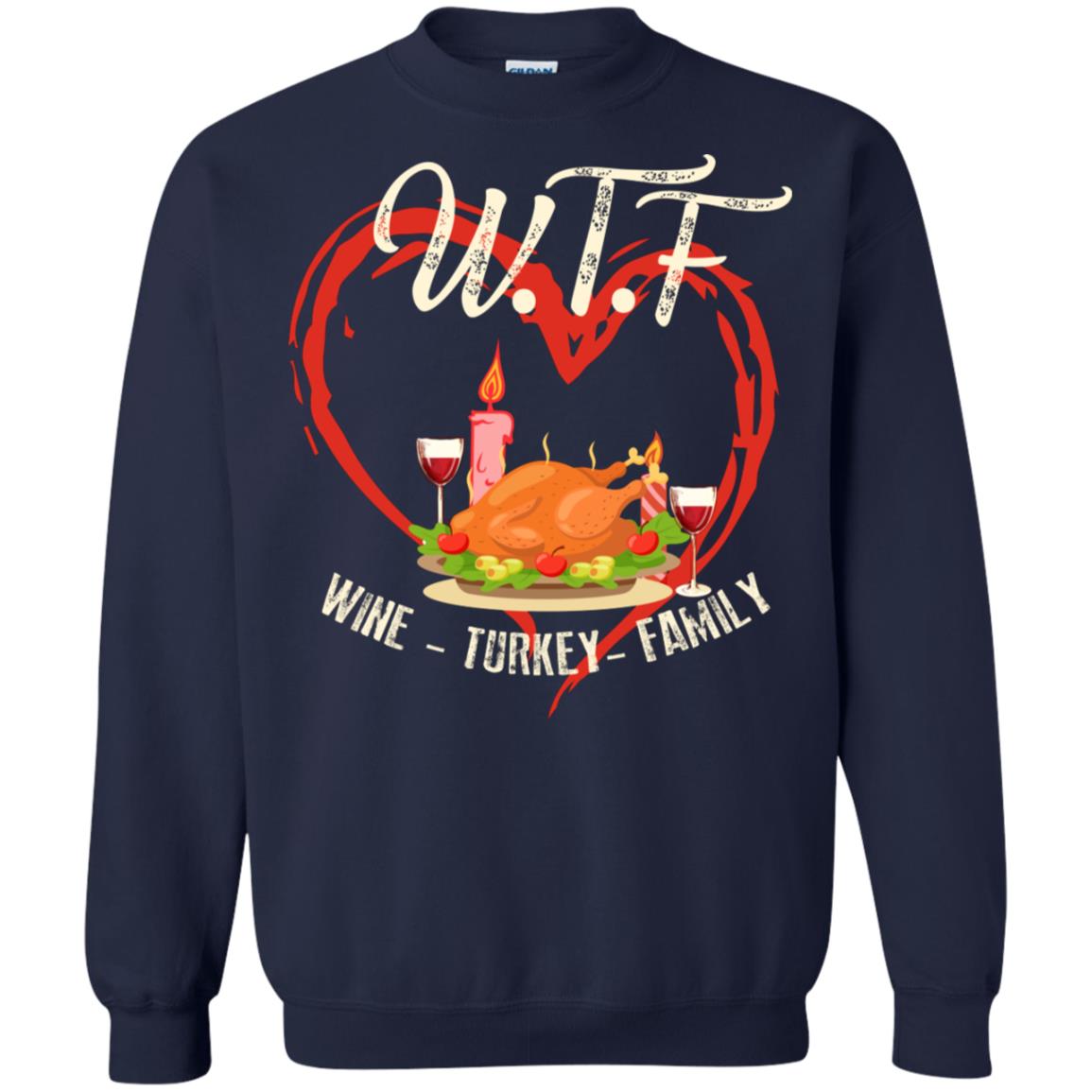Turkey Wine Family Thanksgiving Drinking Gift Shirt For Family Navy