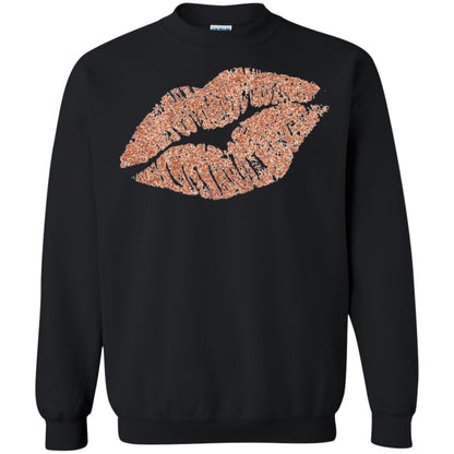 Rose Gold Lipstick Kiss Shirt Black