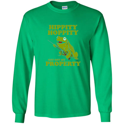 Frog Lover T-shirt Hippity Hoppity Get Off My Property Irish Green
