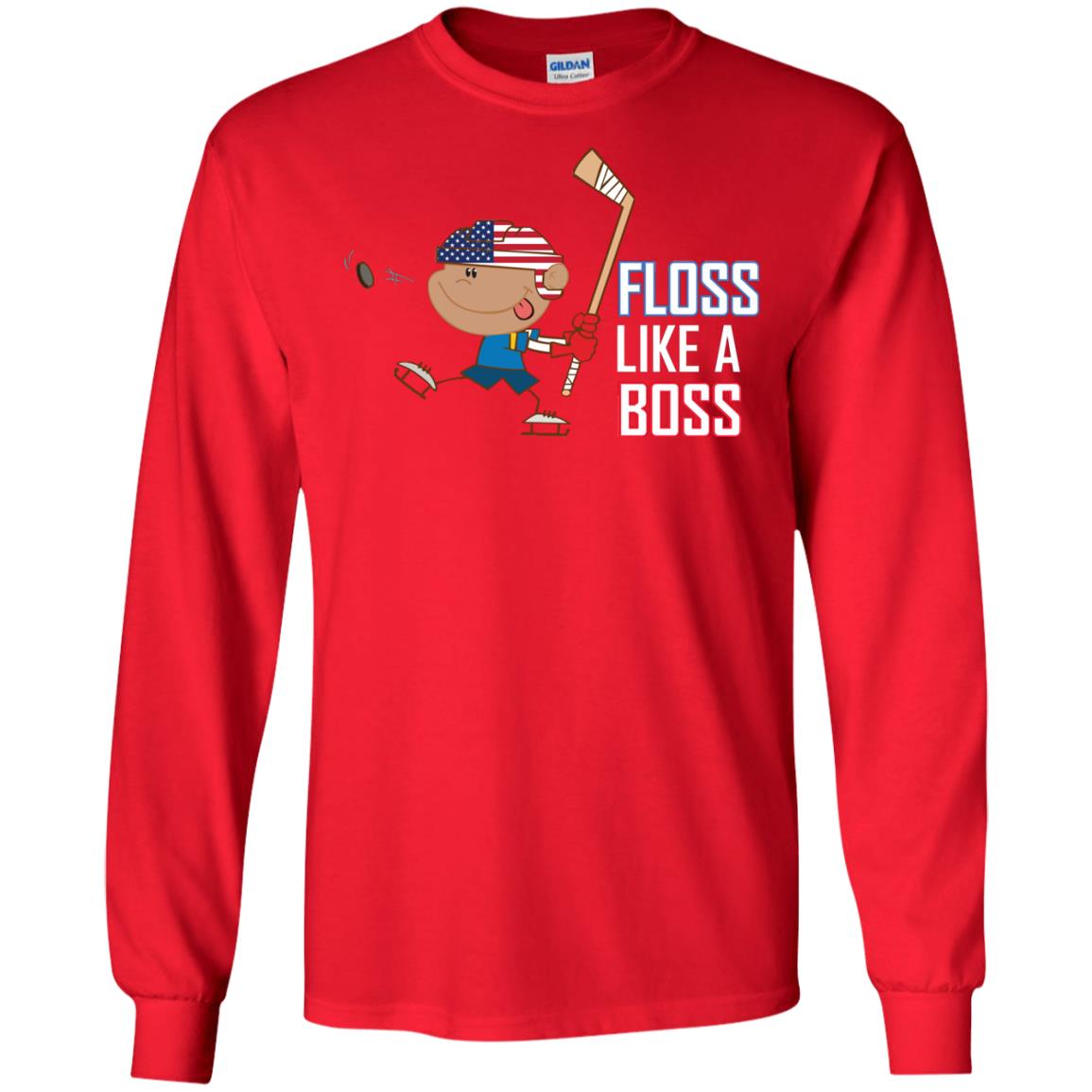Floss Like A Boss Shirt For Hockey Players Red