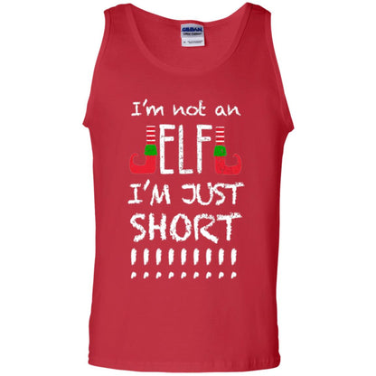 Christmas T-shirt I_m Not An Elf I_m Just Short Red