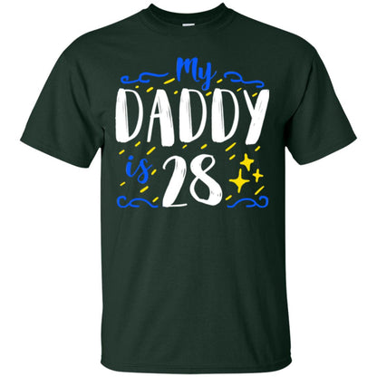 My Daddy Is 28 28th Birthday Daddy Shirt For Sons Or Daughters Forest