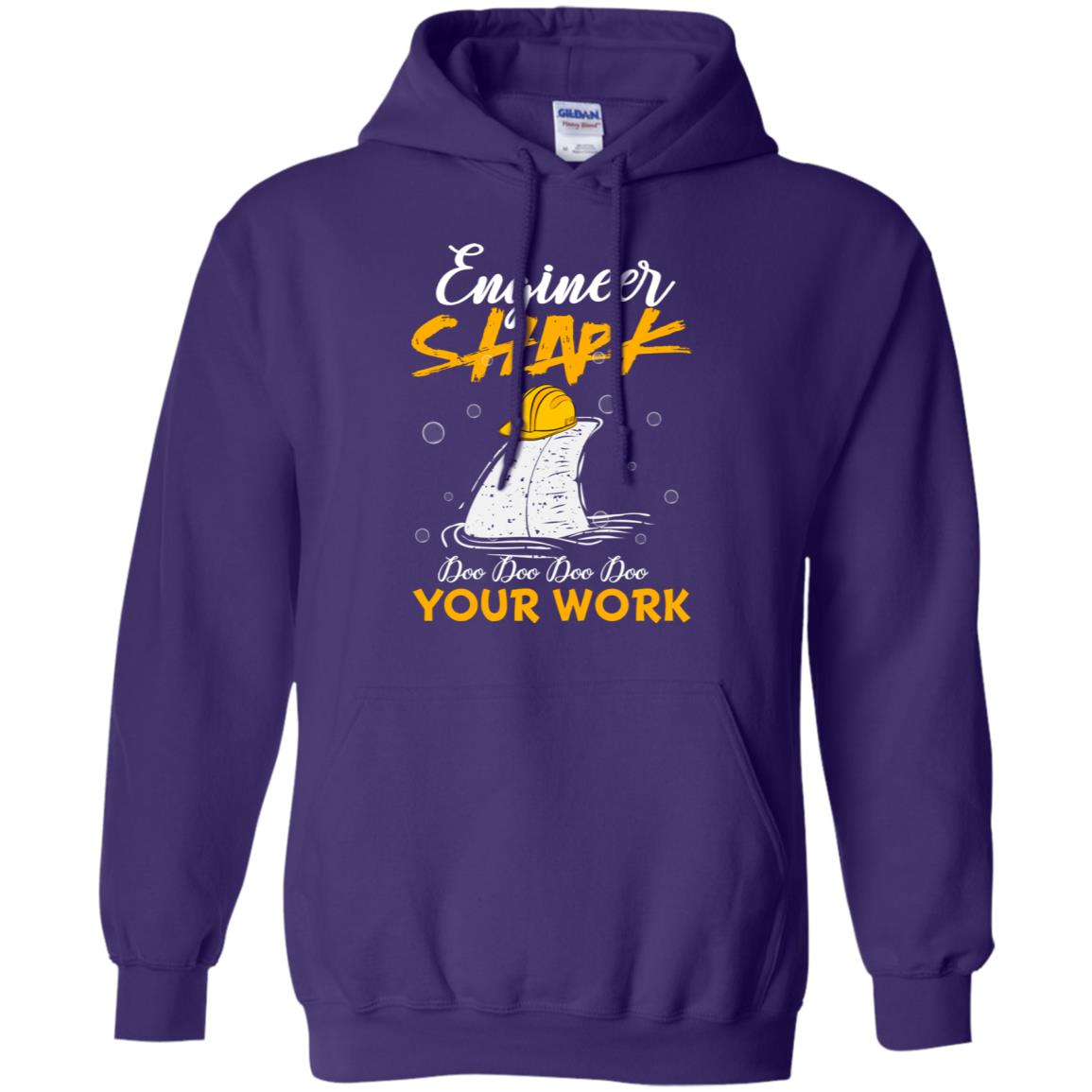 Engineer Shark Doo Doo Doo Your Work Engineering Shark Gift Shirt For Mens Or Womens Purple
