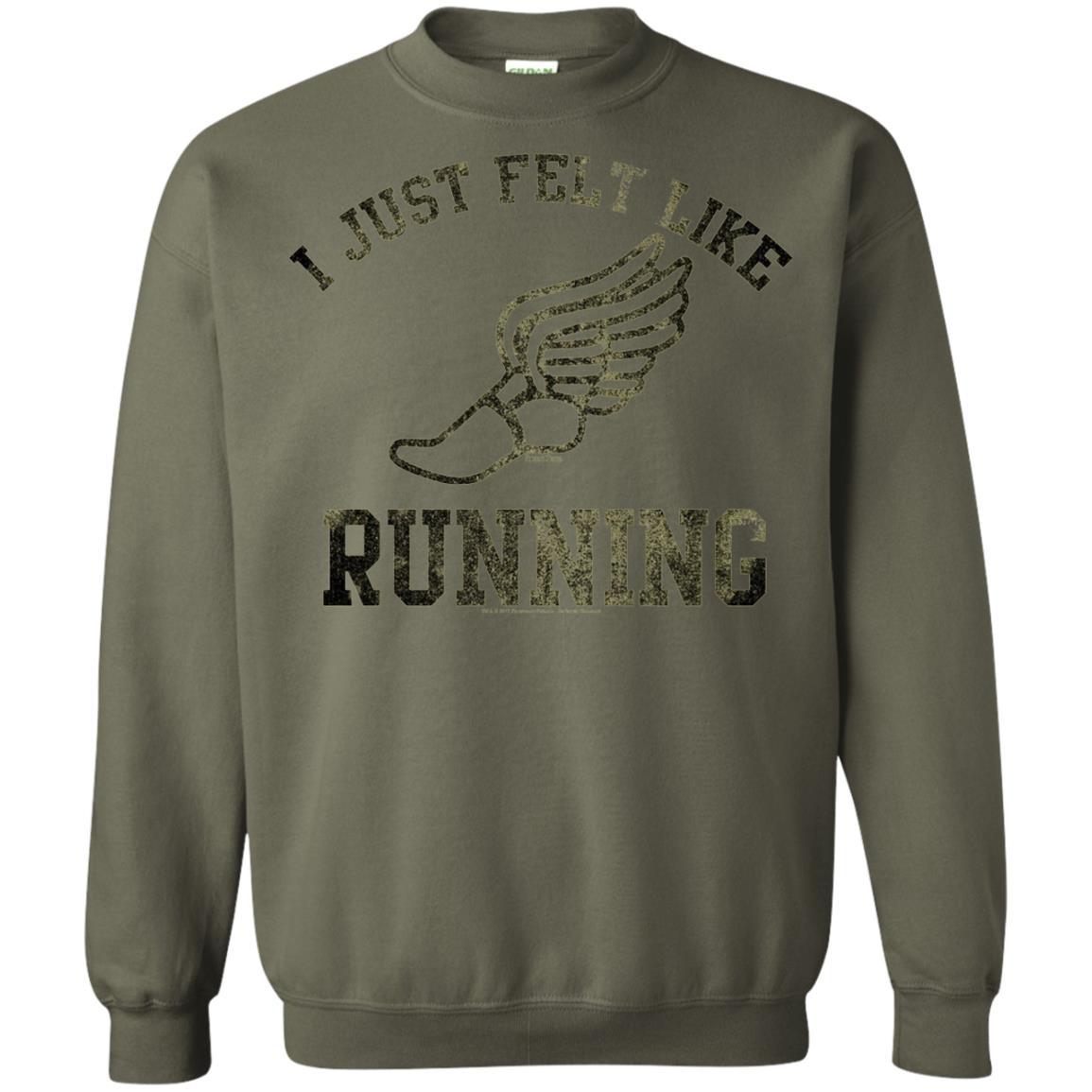 Movie T-Shirt I Just Felt Like Running Military Green