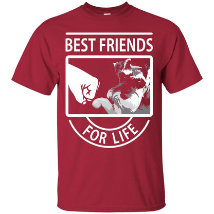 Schnauzer Best Friends For Life Dog Lover T-shirt Cardinal