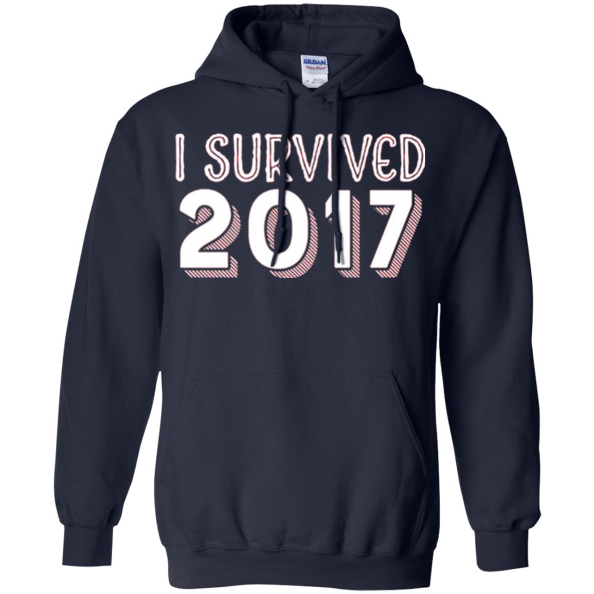 New Year_s T-shirt I Survived 2017 Navy