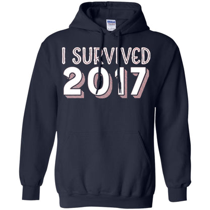 New Year_s T-shirt I Survived 2017 Navy