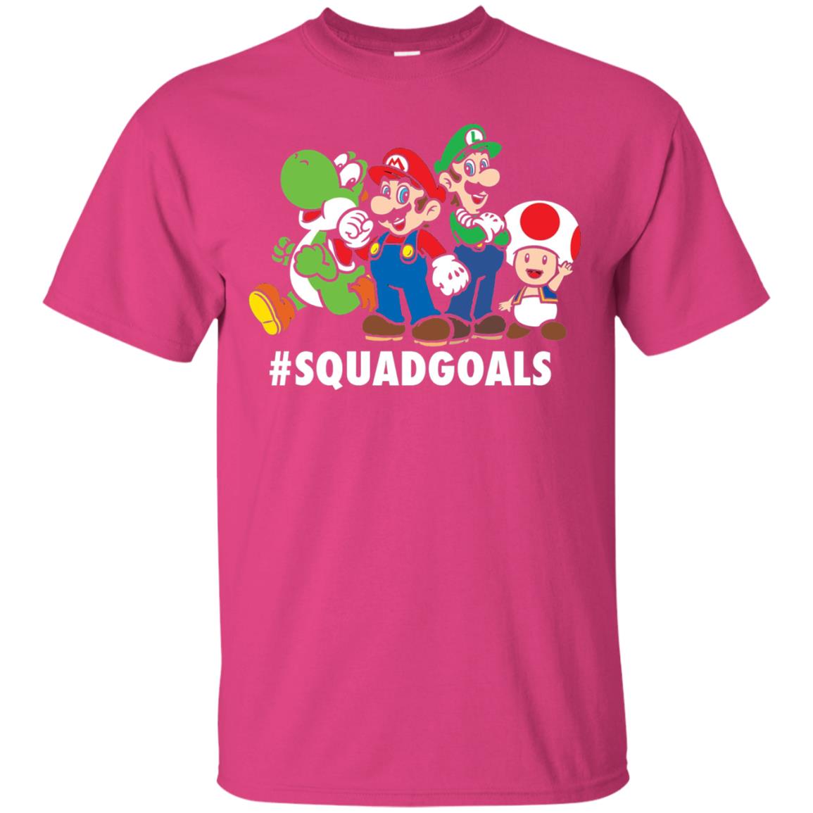 Nintendo Super Mario Luigi #squadgoals Gamer T-shirt Heliconia