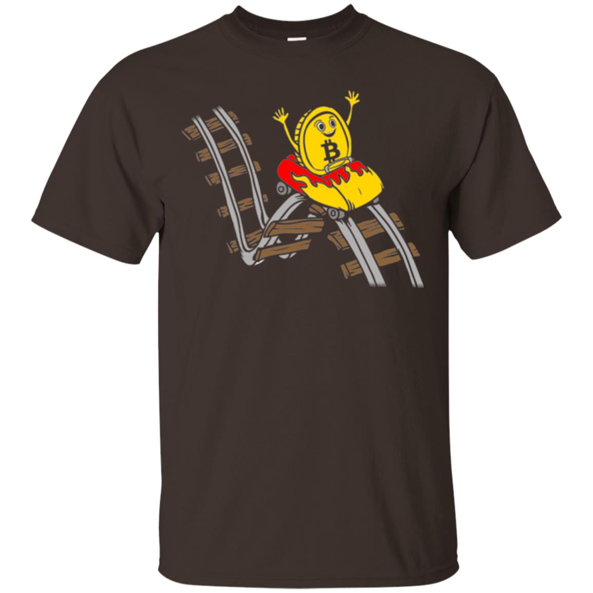 Bitcoin Rollercoaster T-shirt Dark Chocolate