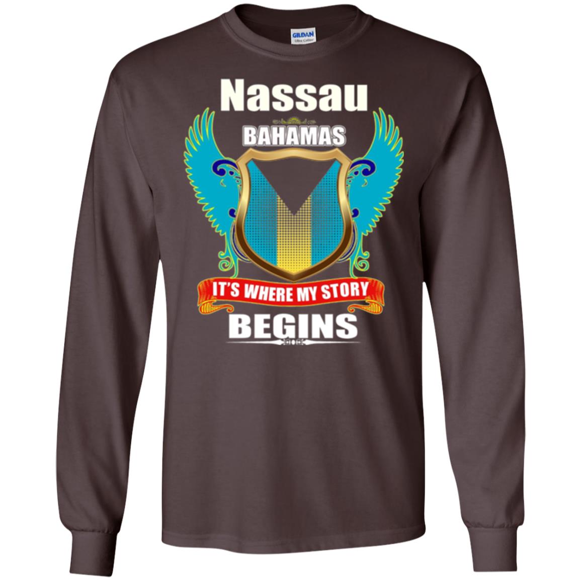 Bahamian T-shirt Nassau Bahamas T-shirt Dark Chocolate