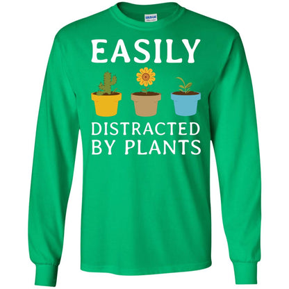 Easily Distracted By Plants Gardener Shirt Irish Green
