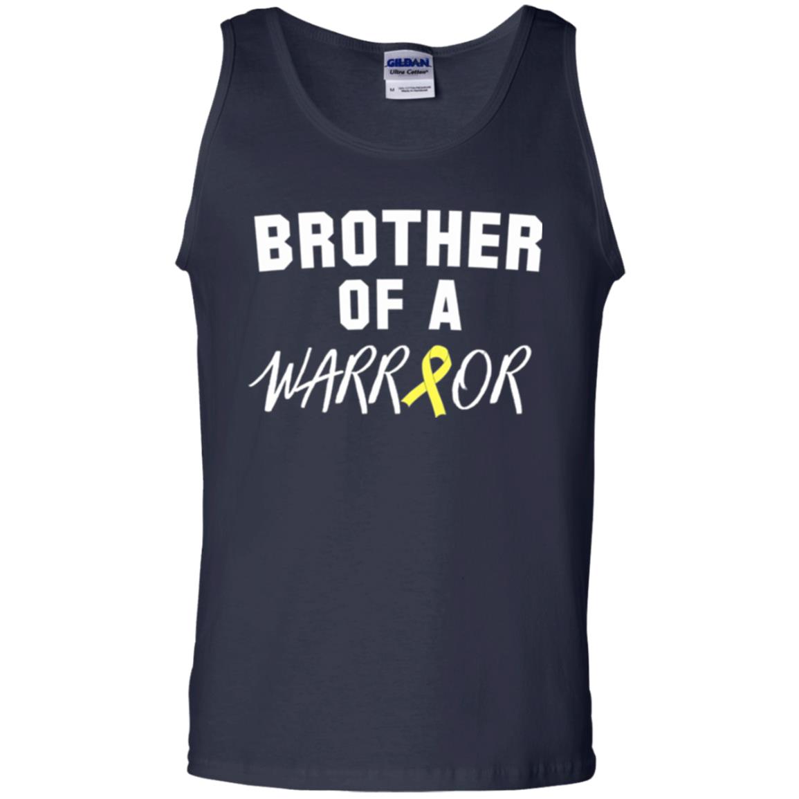 Brother Of A Warrior Childhood Cancer Awareness T-shirt Navy