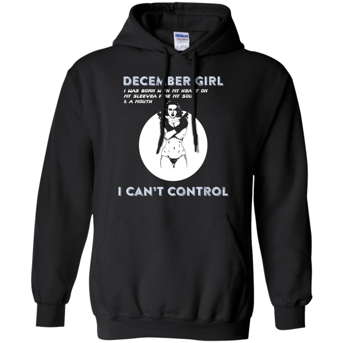 December Girl I Was Born With My Heart T-shirt Black