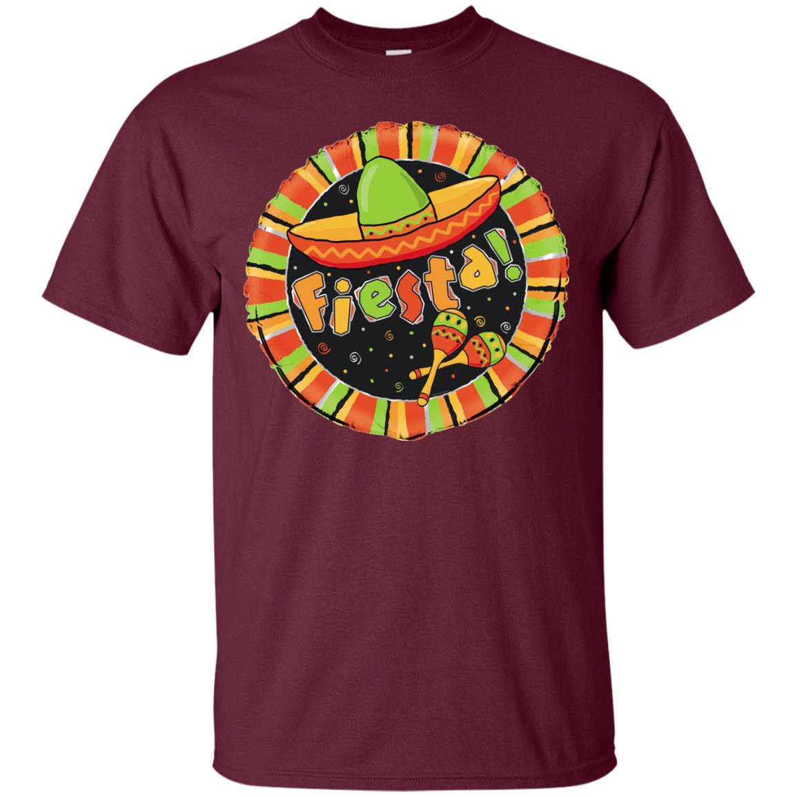 Fiesta Cinco De Mayo Mexican Festival Shirt Maroon