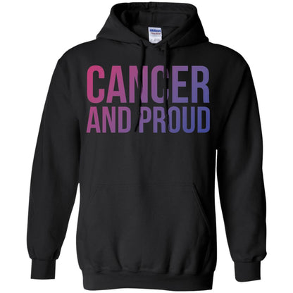 Cancer And Proud Lgbt Gear Bi Flag Gradient Shirt Black