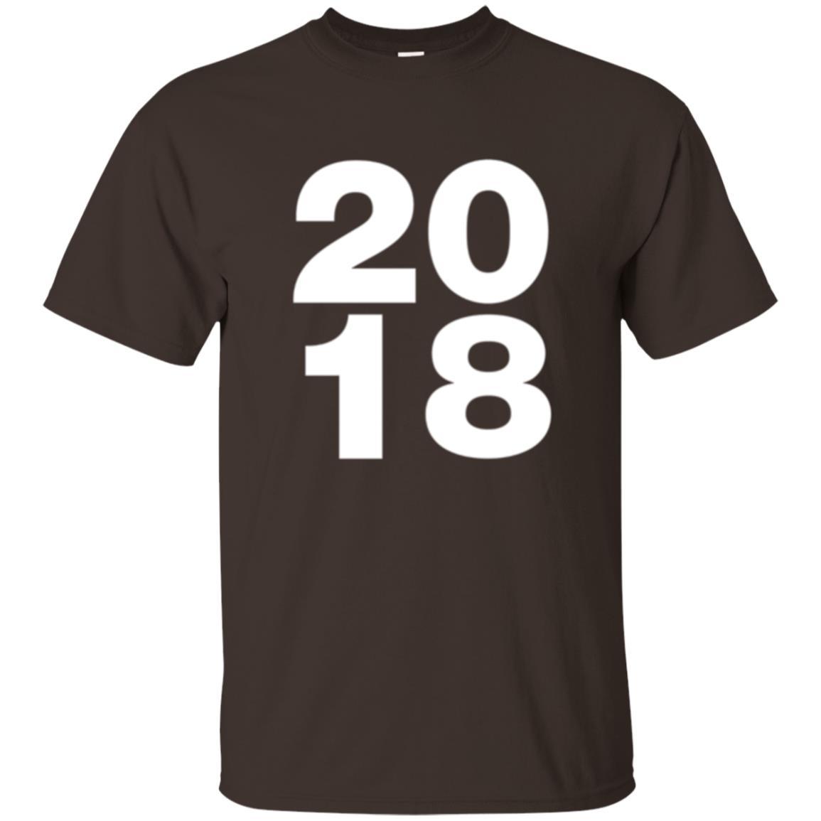 Happy New Year T-shirt 2018 New Year Party T-shirt Dark Chocolate