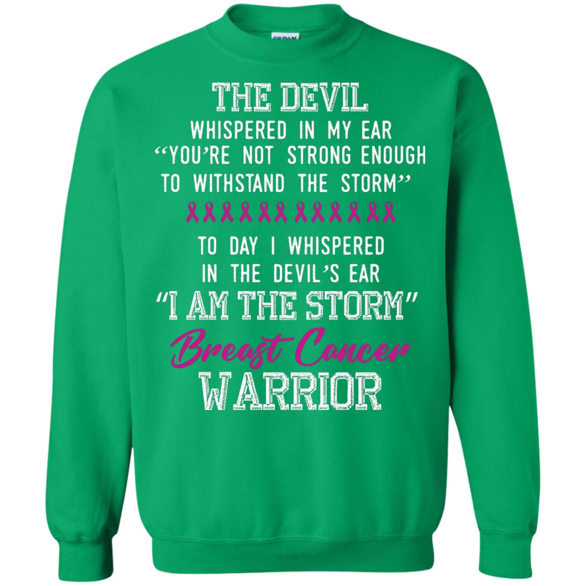 Breast Cancer Warrior T-shirt I Am The Storm Breast Cancer Warrior With Pink Ribbons Irish Green