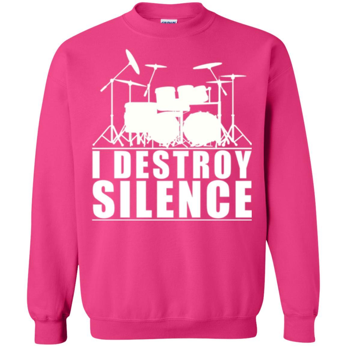 Drummer T-shirt I Destroy Silence Heliconia