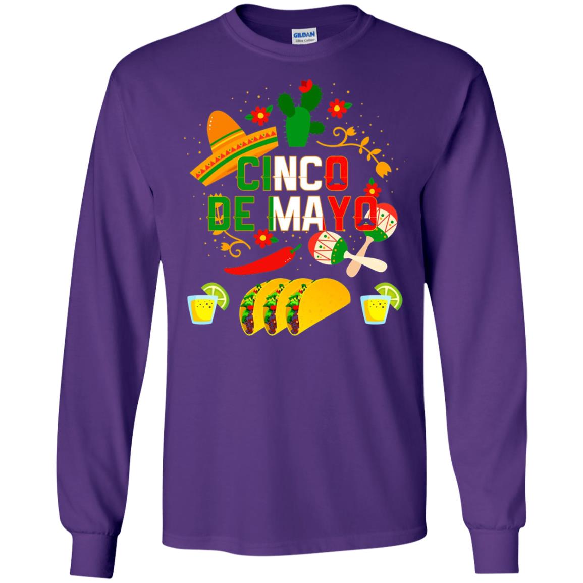 Fiesta Cinco De Mayo T-shirt Cinco De Mayo Purple