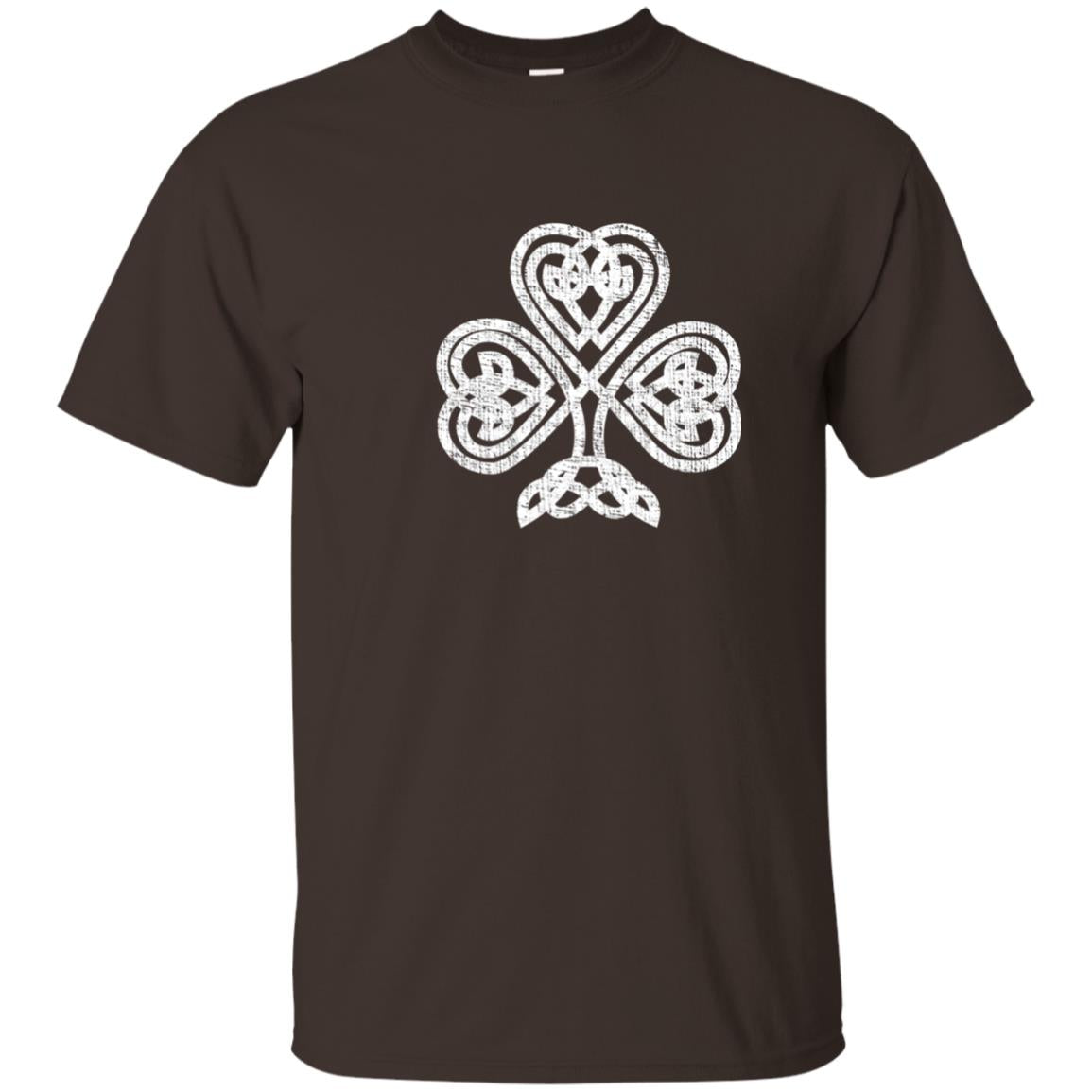 Irish Shamrock Knot Symbol St. Patrick_s Day T-shirt Dark Chocolate
