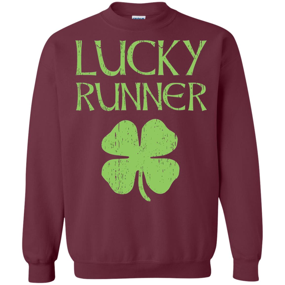 Irish Running Lucky Runners St. Patrick_s Day T-shirt Maroon