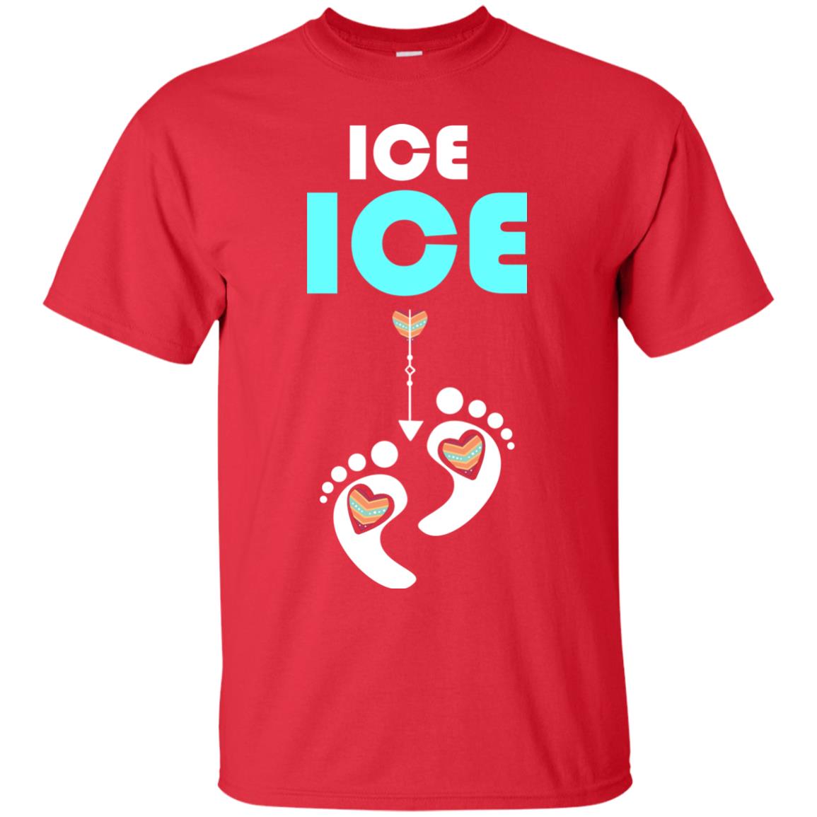 Ice Ice Funny Pregnancy Announcement T-shirt Red