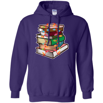 Fairy Lights Christmas Gift T-shirt Book Lover Purple
