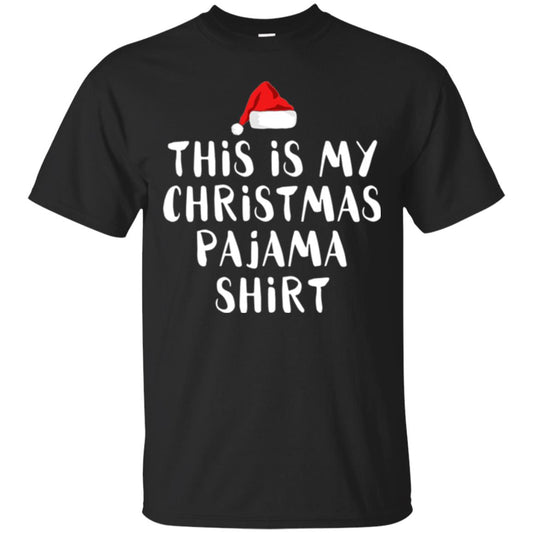 Christmas T-shirt This Is My Christmas Pajama Shirt Black