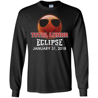 Blood Moon T-shirt Total Lunar Eclipse January 31. 2018 Black