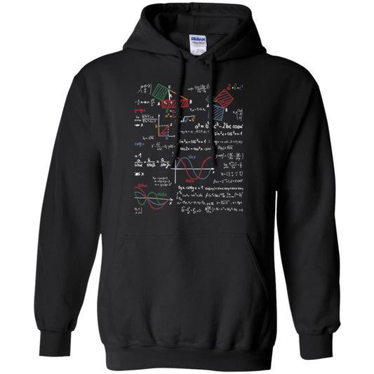 Math Lover T-shirt Formulas Cheat Sheet Black
