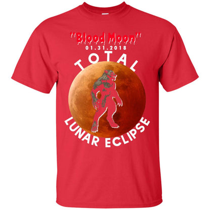 Best Total Lunar Eclipse Shirt 2018 - Blood Moon Werewolf T-shirt Red
