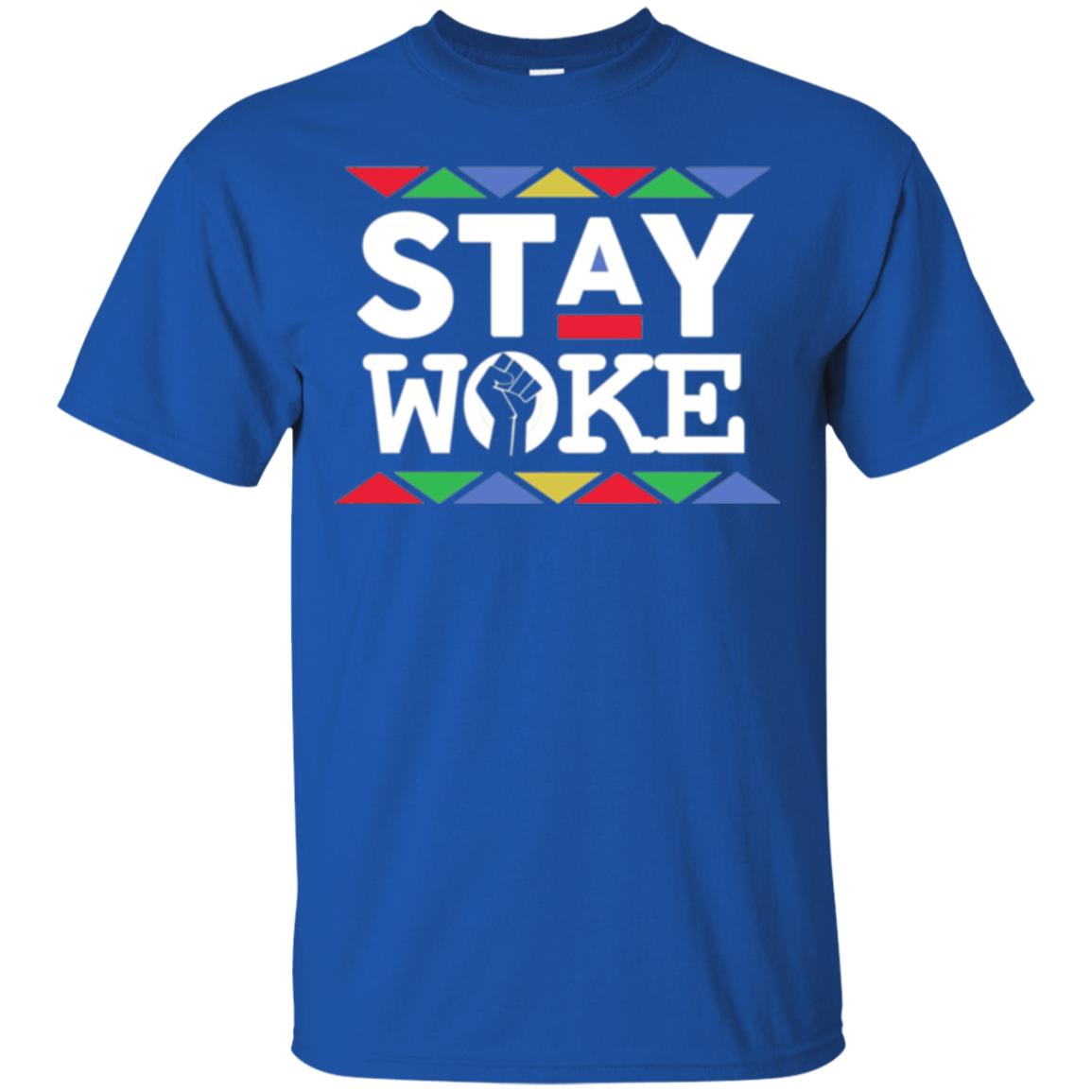 Stay Woke Against Inequality Black Power T-shirt Women_s Rights Royal
