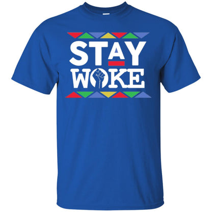 Stay Woke Against Inequality Black Power T-shirt Women_s Rights Royal