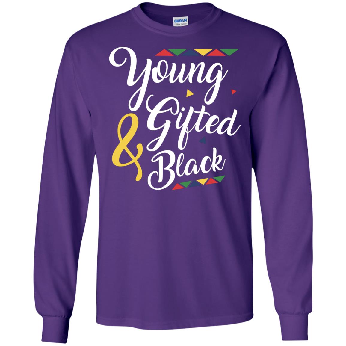 African American T-shirt Young Gifted And Black Purple