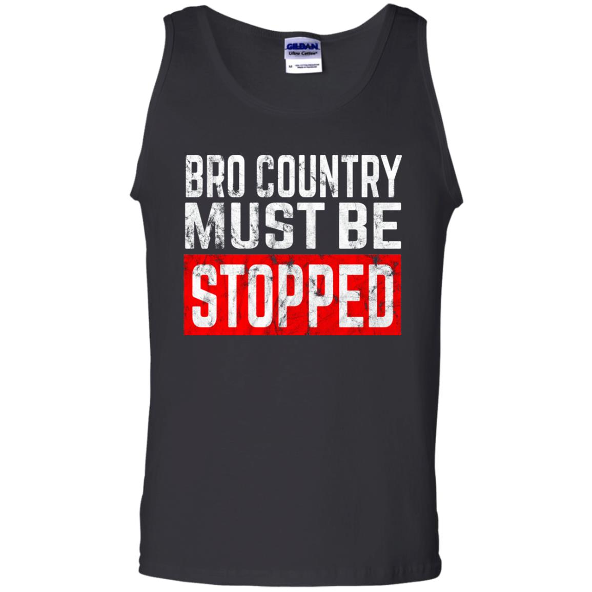 Bro Country Must Be Stopped Traditional Outlaw Country Shirt Black