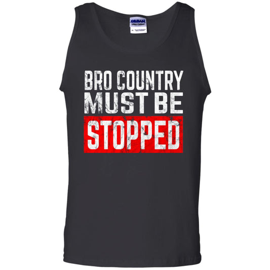 Bro Country Must Be Stopped Traditional Outlaw Country Shirt Black