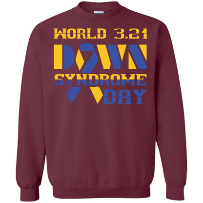 World 3.21 Down Syndrome Day Gift Shirt For Men Or Women Maroon