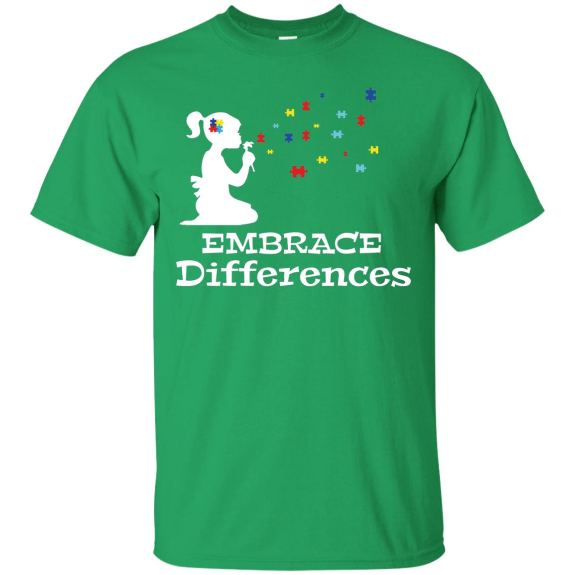 Embrace Differences Autism Awareness T-shirt Irish Green